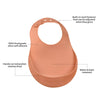 Beaba Silicone Bib - Terracotta - Dezine Kids