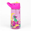 Kicups Clear Sip Tritan Straw Bottle with Slider Lid 550ml - Whimsical Wonderland