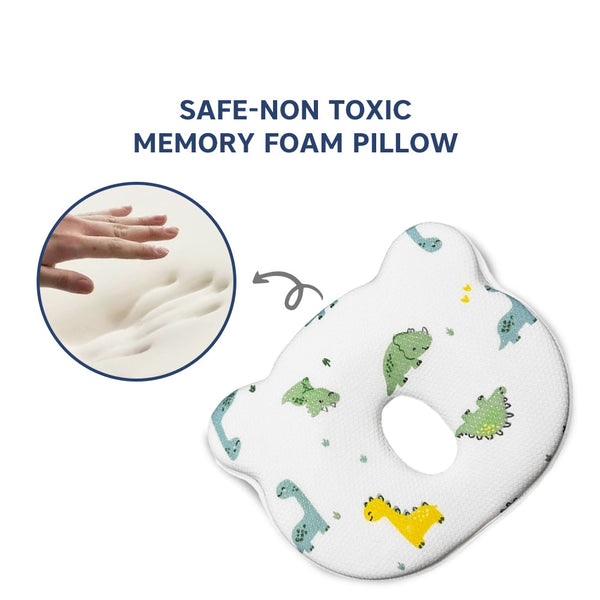 Hopop Memory Foam Baby Flat Head Shaping Pillow - Dezine Kids