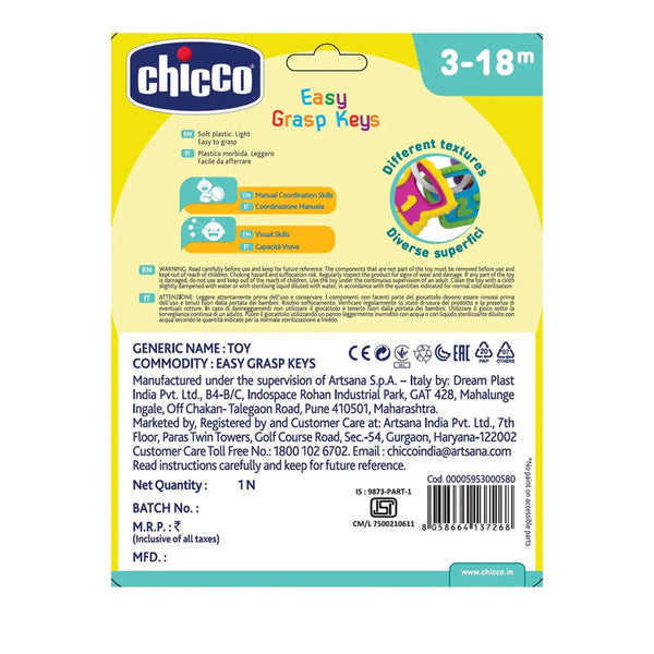 Chicco Easy Grasp Rattle Teether BPA Free & Non Toxic