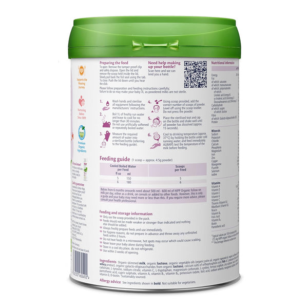 Hipp Organic 2 FollowOn Baby Formula 6-12 Months 800g