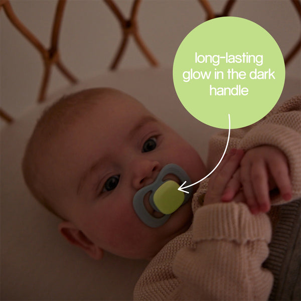 B Box Glow Silicone Pacifiers Pack Of 2 (0-6M) - Blush & Latte