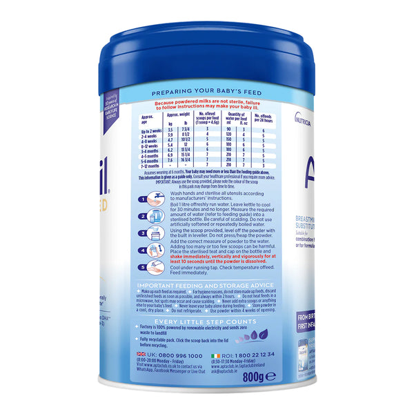Aptamil Advanced First Infant Milk Formula Stage 1, 0-6 Months 800g - Dezine Kids