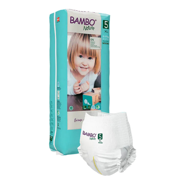 Bambo Nature Pant Style Diapers, Size 5, XL Size (11-17 Kgs) 38 Pcs