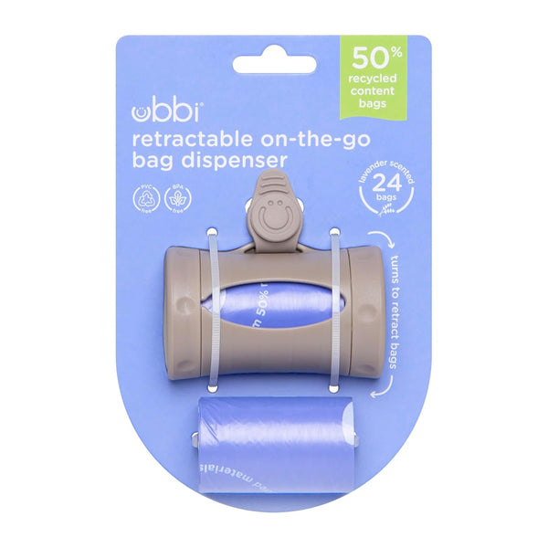 Ubbi On The Go Bag Dispenser - Taupe