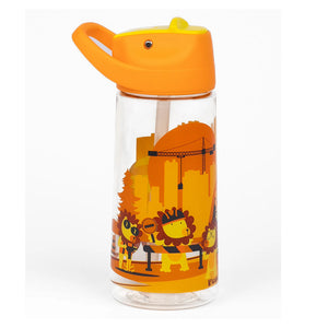Kicups Clear Sip Tritan Straw Bottle with Slider Lid 550ml - Little Builders