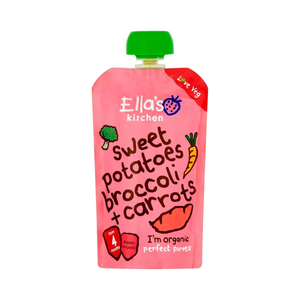 Ellas Kitchen Baby Puree Pouch, 4+ months 120g - Sweet Potato Broccoli & Carrot
