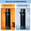 Basil Insulated Stainless steel Sipper with Carry Handle - Classic Black
