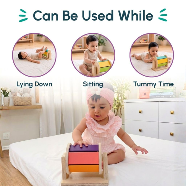 Curious Cub Montessori Spinning Drum for Babies - Dezine Kids