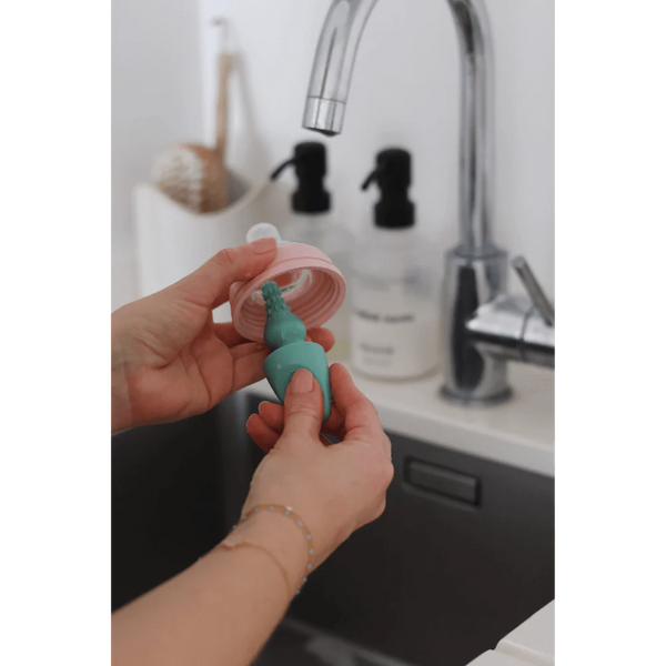 Beaba 2 in 1 Silicone Bottle Brush - Sage Green