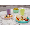 Melii 3 Piece Meal Set Food Grade Silicone Microwave & Dishwasher Safe - Lime, Mint & Blue