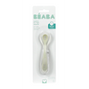Beaba 2nd Stage Silicone Spoon with Ultra Soft Tip, Gum Friendly, Ergonomic Handles, BPA Free - Misty Green