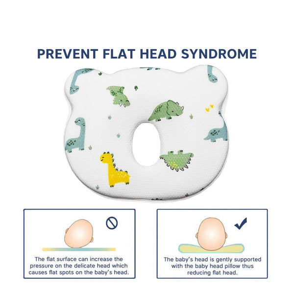 Hopop Memory Foam Baby Flat Head Shaping Pillow - Dezine Kids