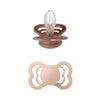 Bibs Supreme Pacifiers 2 Pack - Ivory/Blush