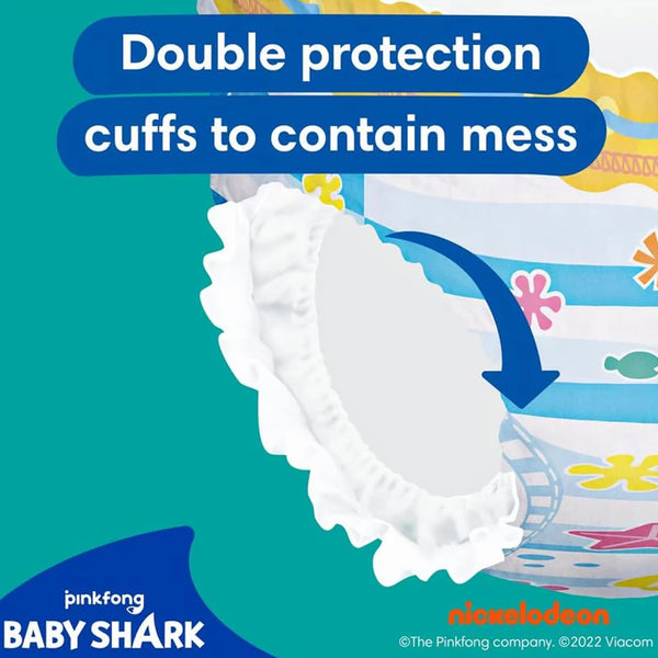 Pampers Splashers Baby Shark Edition Size 4, 88 Count, 9Kg to 15Kg, Disposable Swim Nappy Pants, for Secure Protection in The Water