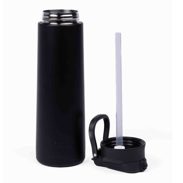 Kicups FlexiFlow Stainless Steel Water Bottle 750ml - Black