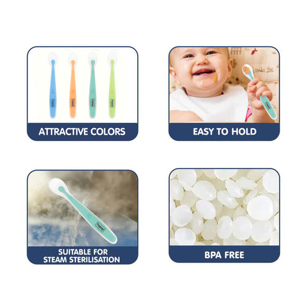 Hopop Soft Tip Silicone Feeding Spoons for Babies – 2 Pack - Dezine Kids
