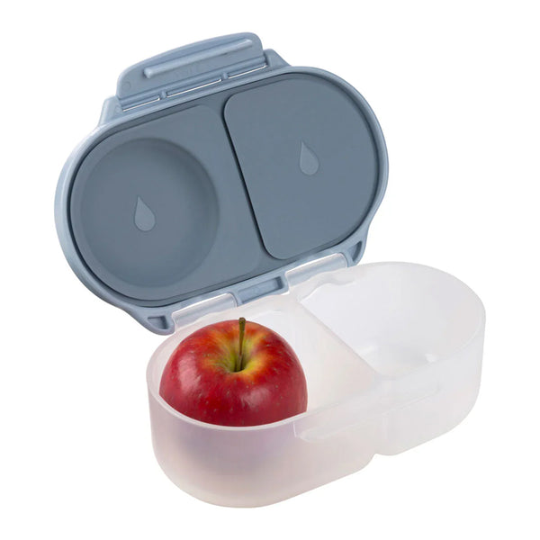 B.Box Leak Proof 2 sections Snackbox for Toddlers, Easy to Carry & BPA Free - Blue