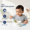 Hopop Stainless Steel Spoon & Fork Set with Travel Case - Portable & Durable - Dezine Kids