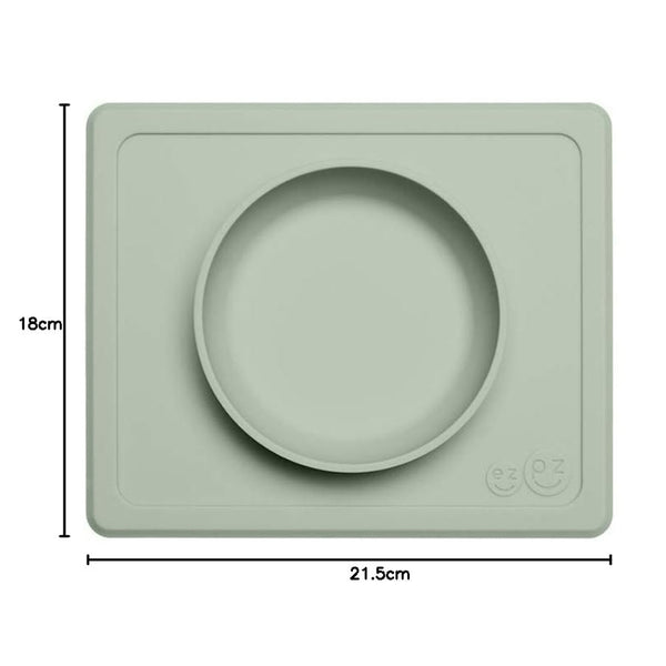 EzPz Mini Bowl 100% Food Grade Silicone Suction Bowl, Non Slip, BPA Free - Sage
