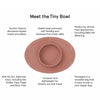 EzPz First Foods Set 100% Food Grade Silicone Baby & Toddler Suction Bowl with Built In Placemat - Sienna