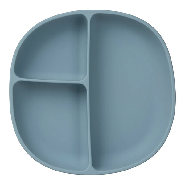 B.Box Silicone Plate Plus Lid With Suction Base - Ocean Blue