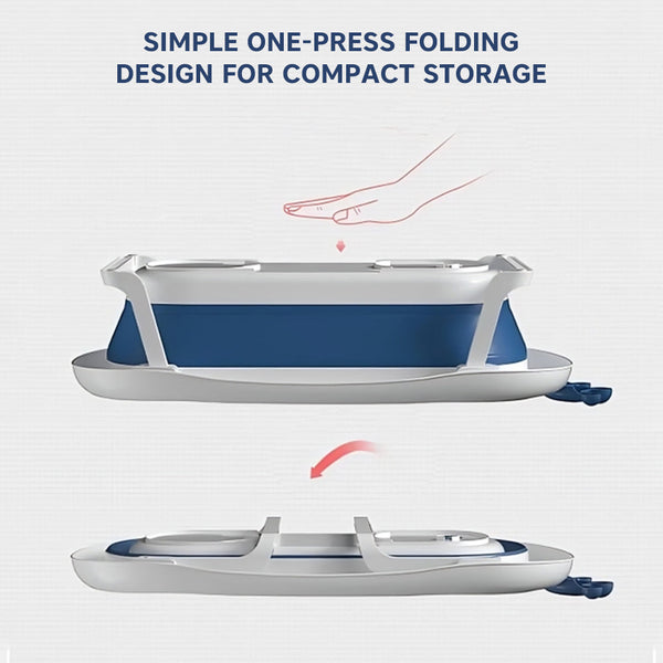 Deluxe Foldable Baby Bath Tub with Non-Slip Base & Soft Edges