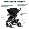 Chicco Bravo Quick Fold Baby Stroller Pram for 0 to 4Y (Upto 22 Kg) - Black
