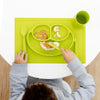 EzPz Happy Utensils for Toddlers(Spoon, Fork & Knife) - Lime