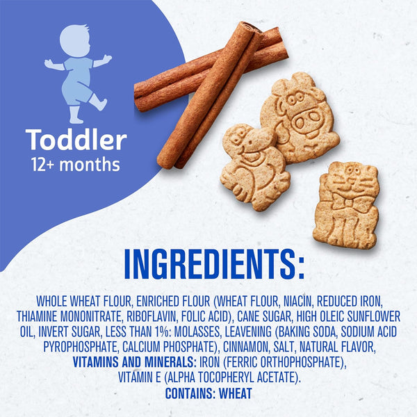 Gerber Animal Crackers for Toddlers, 12+ months - Cinnamon Graham