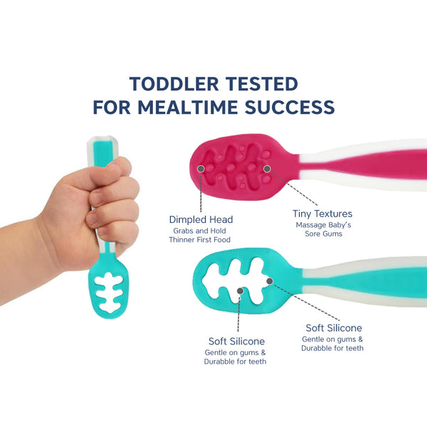 Hopop First Stage Baby Feeding Spoon – Soft, Safe & Easy to Hold - Dezine Kids