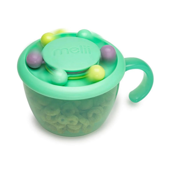Melii Abacus Snack Container With Finger Trap, 200 ml - Mint