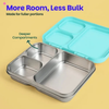 Basil 3 Compartment Stainless Steel Lunchbox with Plastic Lid - Wiggly Woof