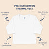Hopop Baby 100% Cotton Soft & Warm Thermal Full Sleeves Inner Vest with Round Neck Design