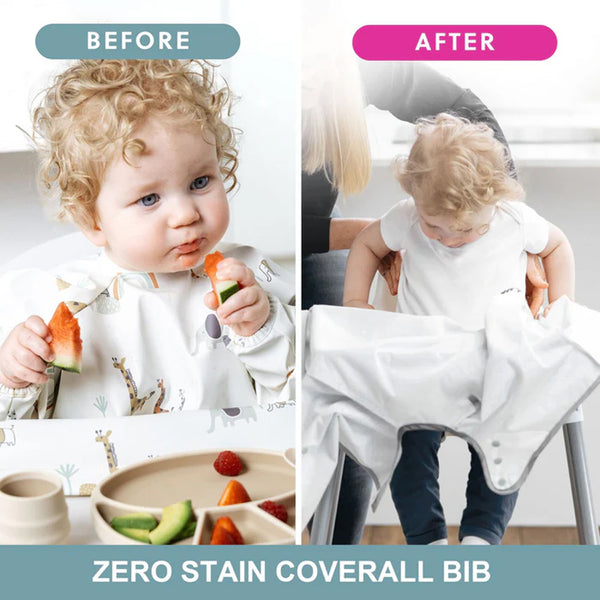 Bibado Short Sleeve Coverall Weaning Bib - Serengeti Spaghetti