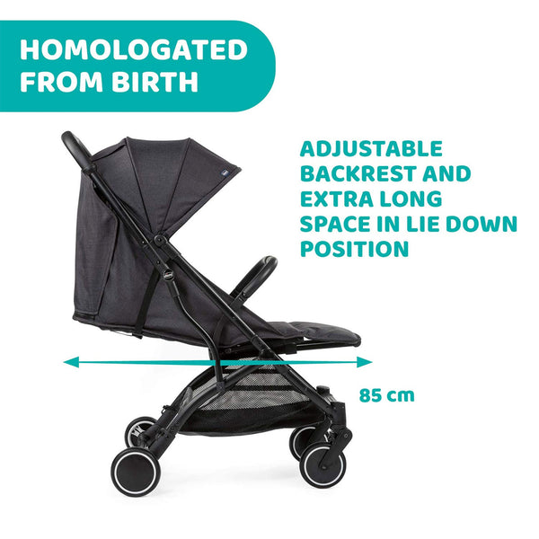 Chicco TrolleyMe Light Weight & Compact Stroller - Stone