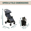 Chicco Goody XPlus Lightweight Stroller with One Hand Fold Flat Reclining Seat For 0 to 4Y (Upto 22 Kg) - Dark Shadow