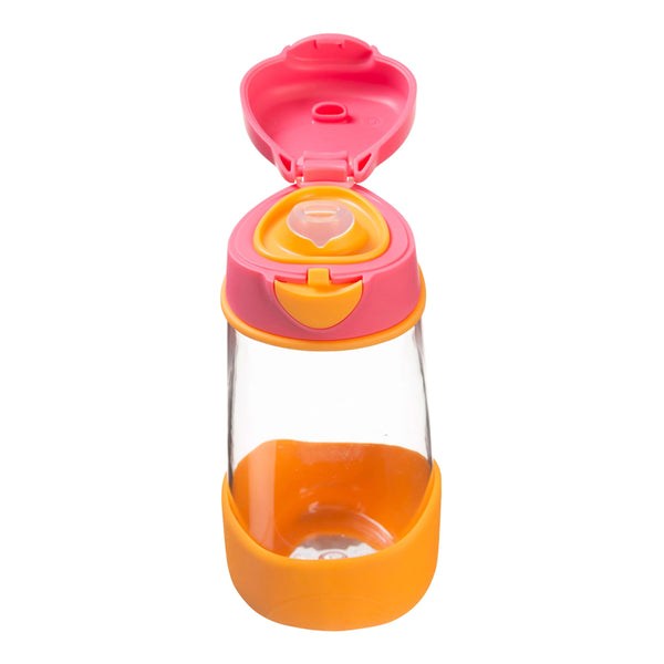 B.Box Tritan Sport Spout Drink Bottle 450 ml - Strawberry Shake Pink Orange