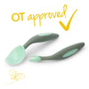 B.Box Spoon & Fork Cutlery Set with Travel Case Angled Handles - Pistachio
