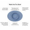 EzPz First Foods Set 100% Food Grade Silicone Baby & Toddler Suction Bowl with Built In Placemat - Indigo - Dezine Kids