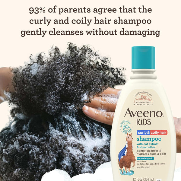 Aveeno Kids Curly Hair Shampoo With Oat Extract & Shea Butter - 354ml