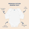 Hopop Baby 100% Cotton Soft & Warm Thermal Full Sleeves Romper Vest with Envelope Neck Design