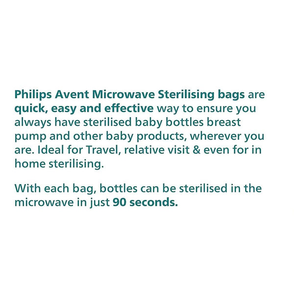 Philips Avent Microwave Steriliser Bags - Pack of 5