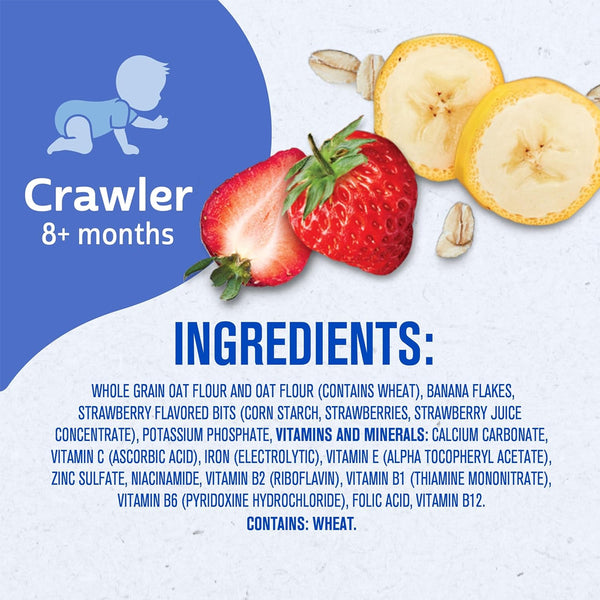 Gerber Cereal for Crawlers, 8+ months - Oatmeal Banana Strawberry