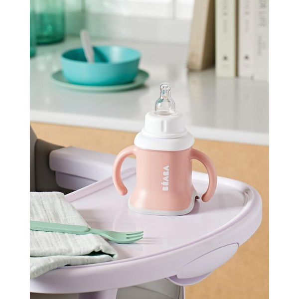 Beaba 3 in 1 Evoluclip Training Cup - Pink
