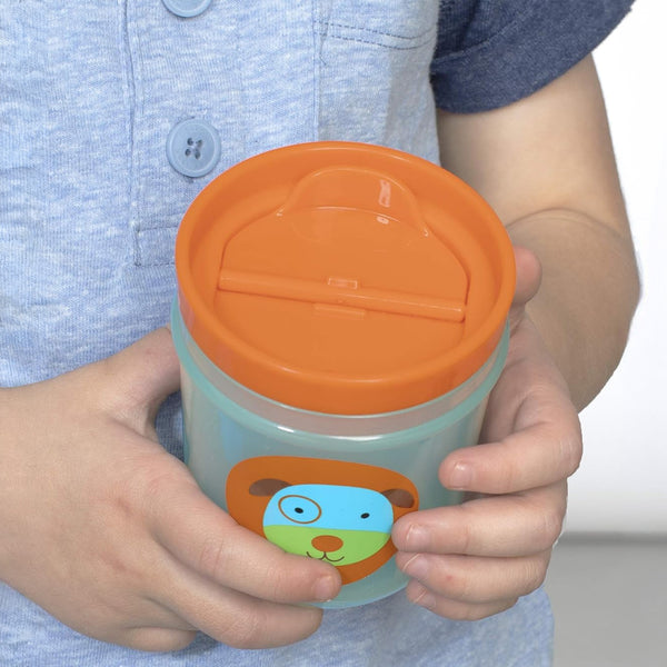 Skip Hop Zoo Tumbler Cup Removable Flip Top Lids - Monkey-Dog