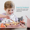 EzPz Happy Utensils for Toddlers(Spoon, Fork & Knife) - Blush
