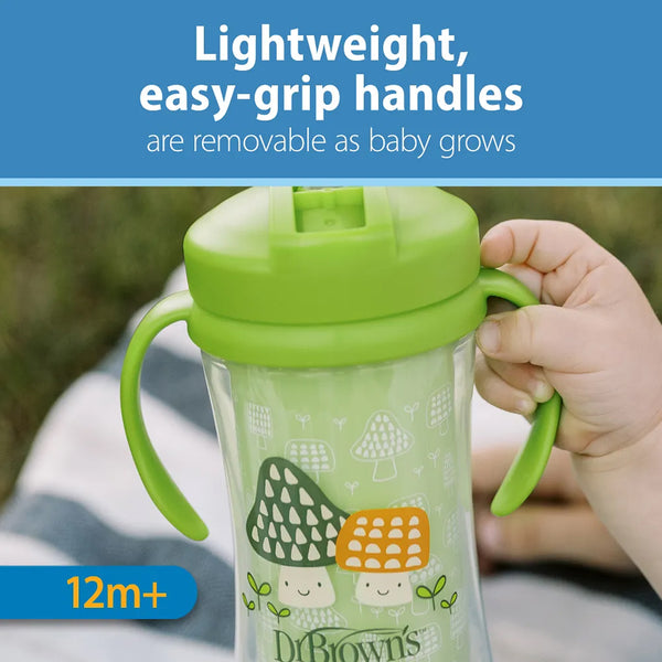 Dr.Browns Milestones Insulated Straw Cup - Green - Dezine Kids