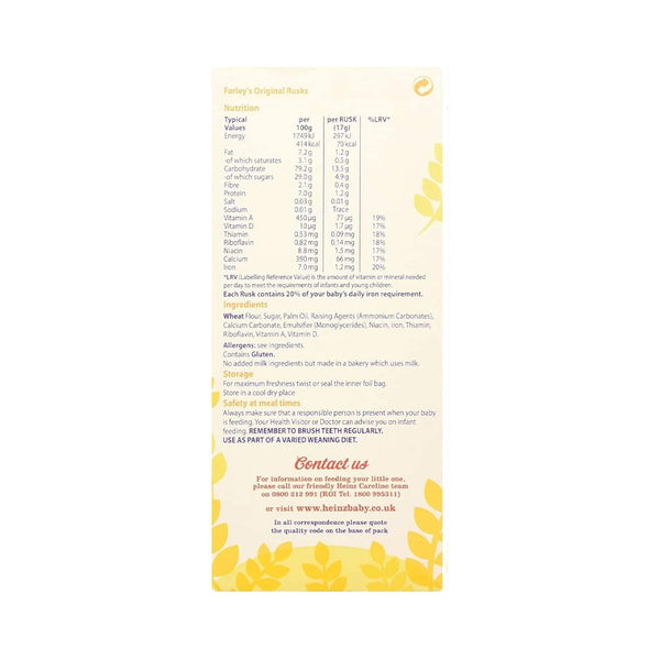 Heinz Farley's Original Rusks 6+ Months - 150 gm - Dezine Kids