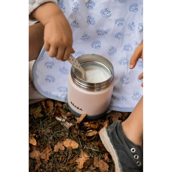Beaba Stainless Steel Insulated Food Jar, Isothermal Portion 300 ml - Light Pink